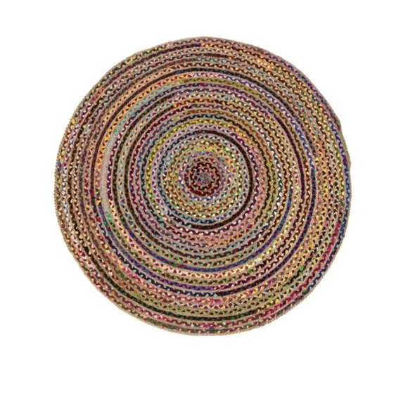 MIRABEL 42" ROUND RUG Regular Recycled Fabric Mult - Picture 2 of 3